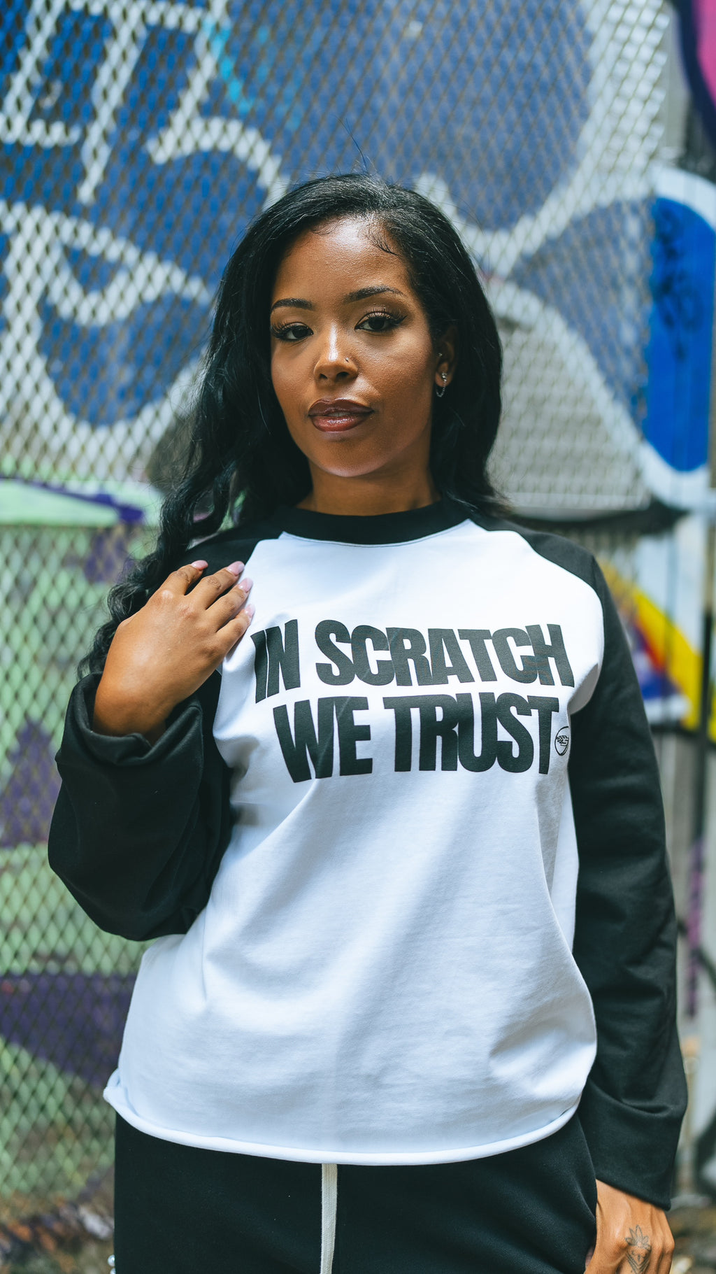 Black & White Raglan Long Sleeve
