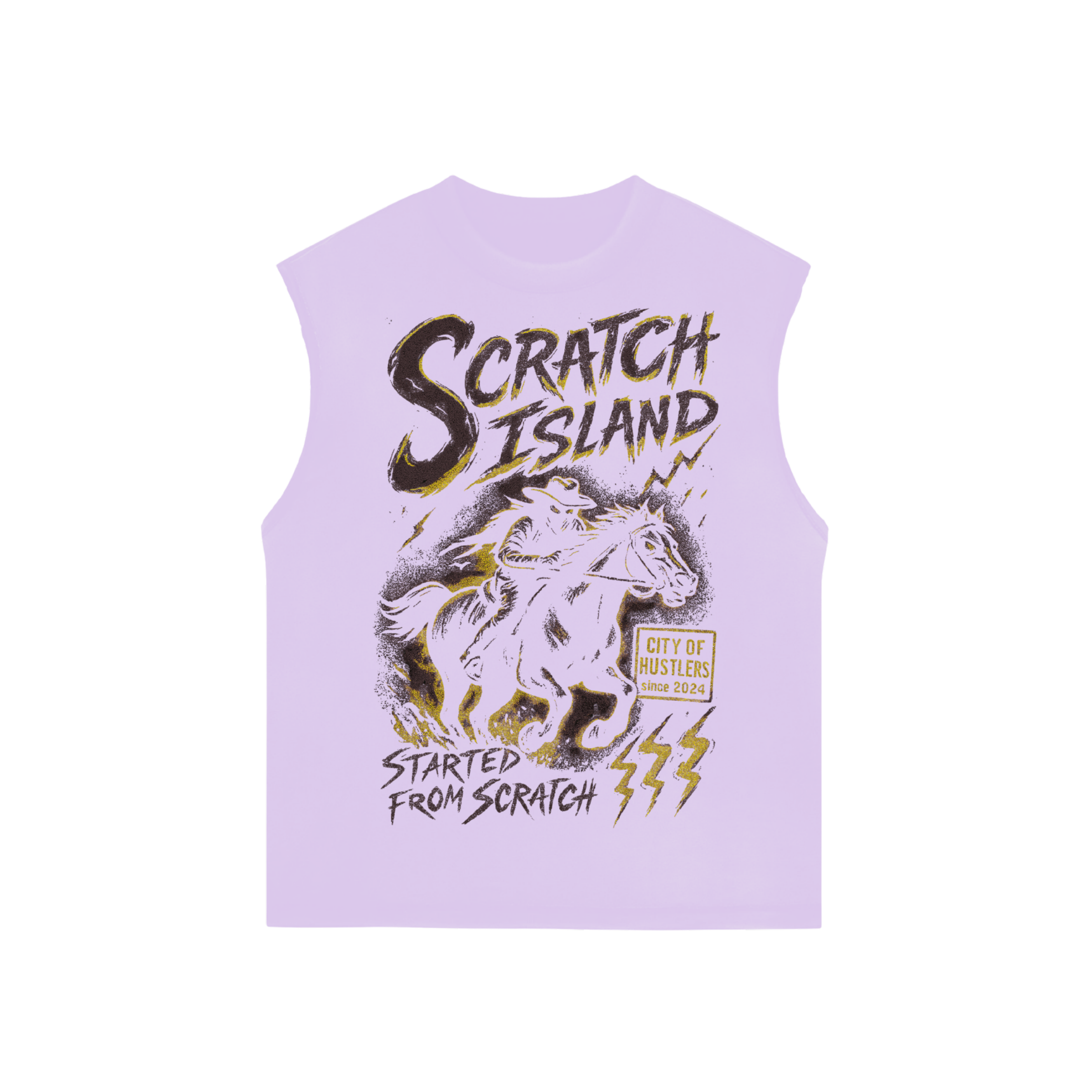 ScratchIsland Sleeveless T-Shirt - Violet Mist