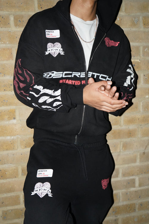 Black PowerSuit -Mixed TrackSuit