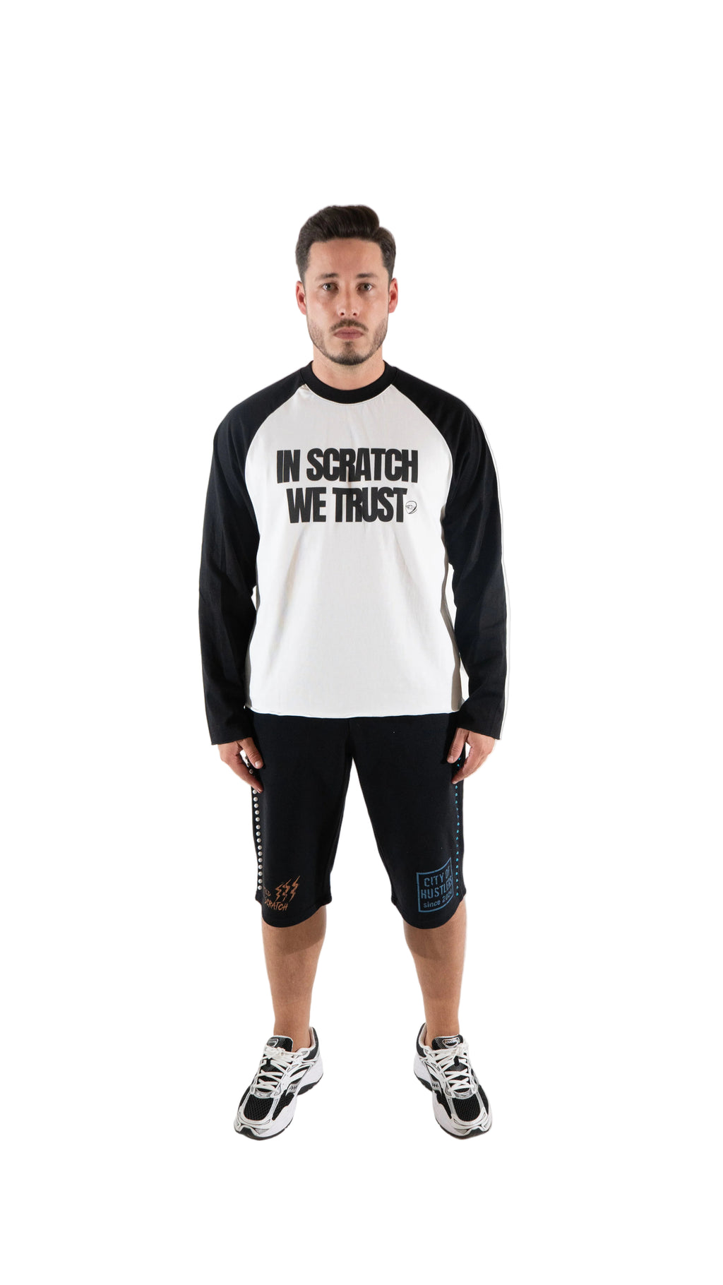 Black & White Raglan Long Sleeve