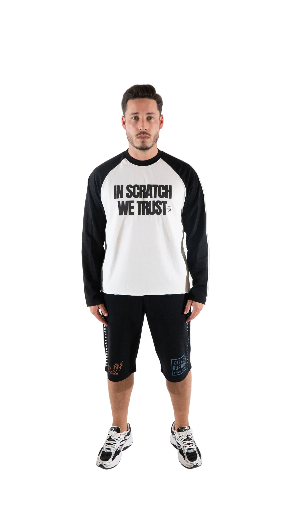 Black & White Raglan Long Sleeve