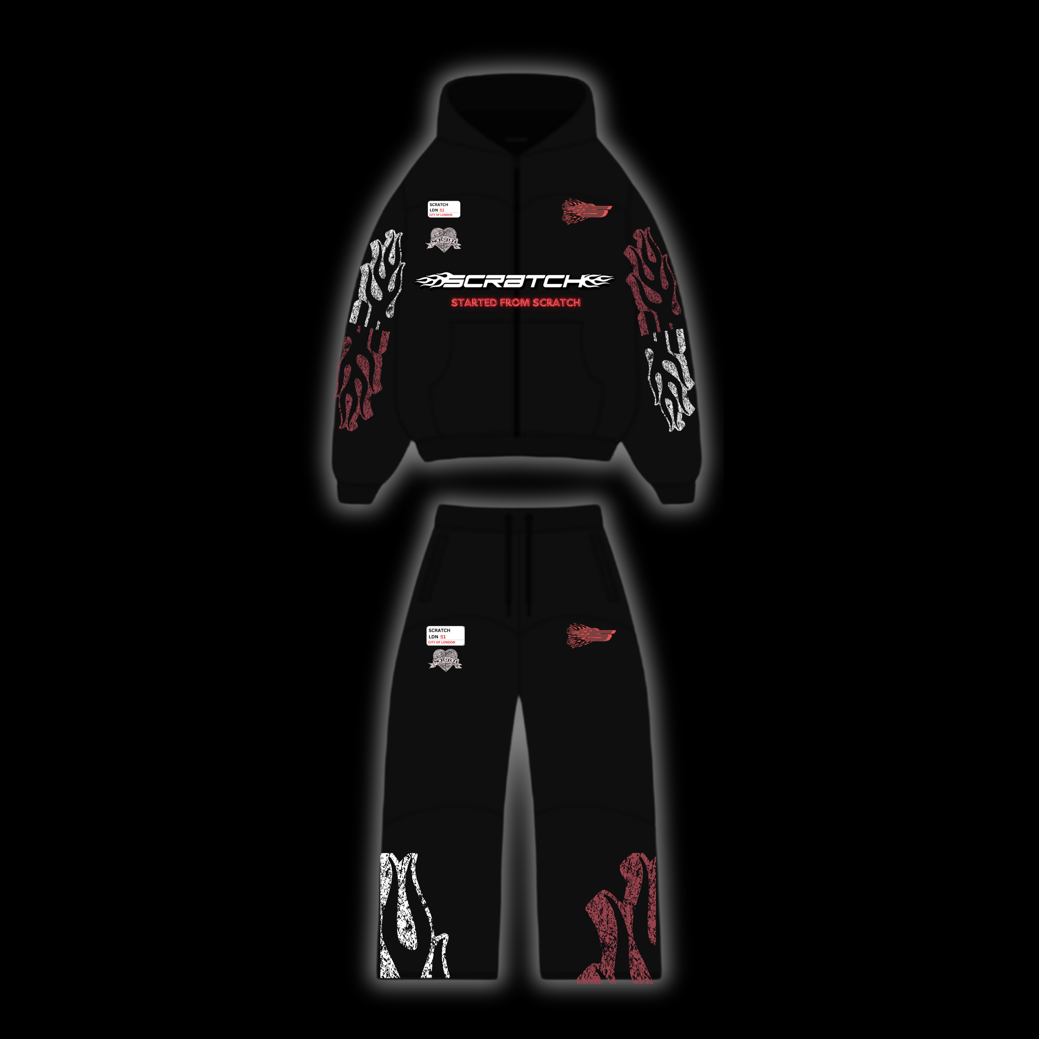 Black PowerSuit -Mixed TrackSuit